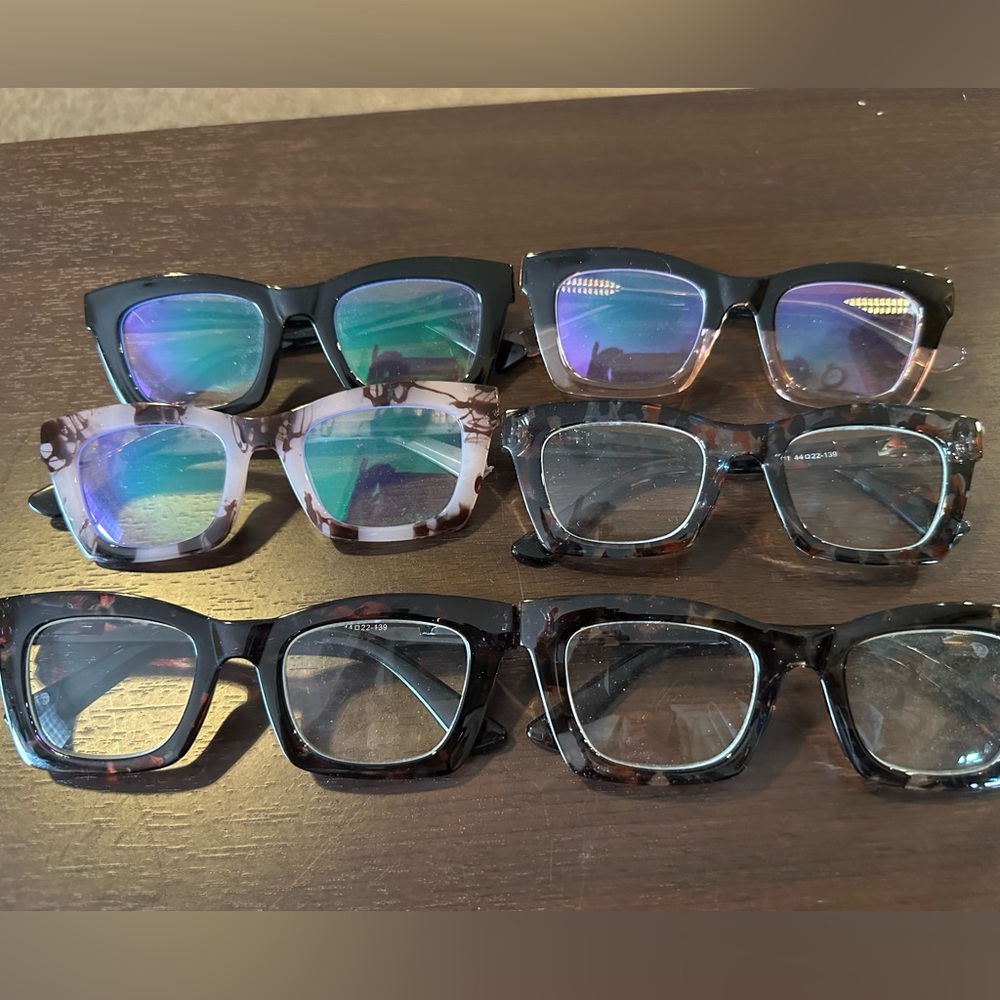CCVOO set of 6 Blue Light Reading Glasses in 2.0 strength